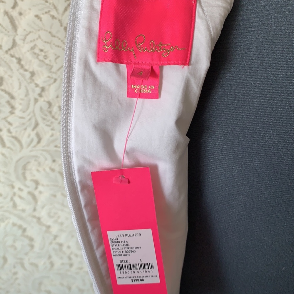 ❌SOLD❌Lilly Pulitzer Charlize Dress White - Picture 9 of 10